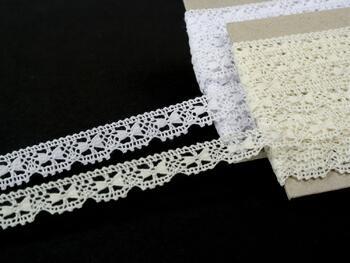 Cotton bobbin lace 73011, width 10 mm, ivory - 4