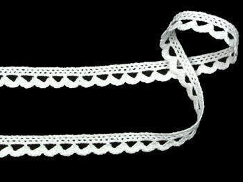 Cotton bobbin lace 73012, width 10 mm, white - 4