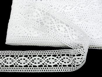 Cotton bobbin lace 75001, width 50 mm, white - 4