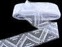 Cotton bobbin lace insert 75009, width 79 mm, white - 4/5