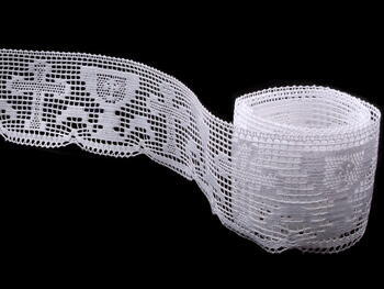 Cotton bobbin lace 75017, width 48 mm, white - 4