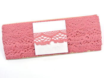 Cotton bobbin lace 75019, width 31 mm, rose - 4