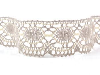 Cotton bobbin lace 75032, width 45 mm, light linen/ecru - 4