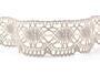 Cotton bobbin lace 75032, width 45 mm, light linen/ecru - 4/6