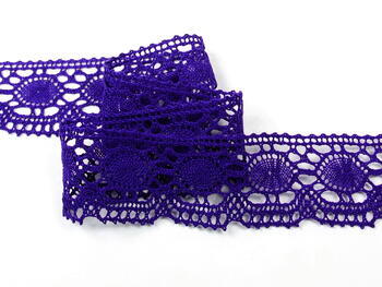 Cotton bobbin lace 75032, width 45 mm, violet - 4