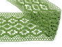 Cotton bobbin lace insert 75036, width 100 mm, olive - 4/4