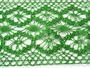 Cotton bobbin lace insert 75036, width 100 mm, grass green - 4/4