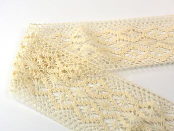 Cotton bobbin lace insert 75036, width 100 mm, ecru - 4
