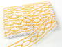 Bobbin lace No. 75037 white/dark yellow | 30 m - 4/5