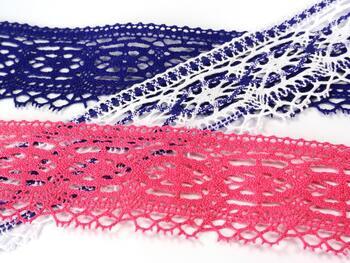 Cotton bobbin lace 75037, width 57 mm, purple - 4