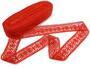 Cotton bobbin lace insert 75038, width 52 mm, red - 4/5