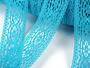 Cotton bobbin lace insert 75038, width 52 mm, turquoise - 4/4
