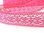 Cotton bobbin lace insert 75038, width 52 mm, fuchsia - 4/4