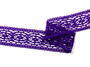 Cotton bobbin lace insert 75038, width 52 mm, purple/violet - 4/4