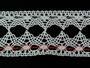 Cotton bobbin lace 75041, width 40 mm, white/Lurex silver - 4/4