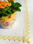 Cotton bobbin lace 75041, width 40 mm, white/yellow/light yellow - 4/4