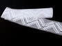 Cotton bobbin lace insert 75052, width 63 mm, white - 4/4