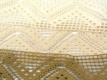 Cotton bobbin lace insert 75052, width 63 mm, ecru - 4