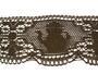 Cotton bobbin lace 75061, width 63 mm, dark brown - 4/4