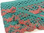 Bobbin lace No. 75067 dark green/light red/light green/gold  | 30 m - 4/4