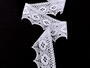 Cotton bobbin lace 75068, width 52 mm, white - 4/4