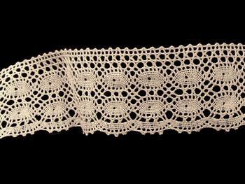 Cotton bobbin lace 75076, width 53 mm, ecru - 4