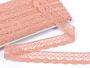 Cotton bobbin lace 75077, width 32 mm, salmon - 4/4