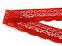 Cotton bobbin lace 75077, width 32 mm, red - 4/5