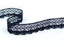 Cotton bobbin lace 75077, width 32 mm, black - 4/5