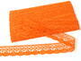 Cotton bobbin lace 75077, width 32 mm, rich orange - 4/4
