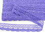 Cotton bobbin lace 75077, width 32 mm, purple II/violet - 4/4