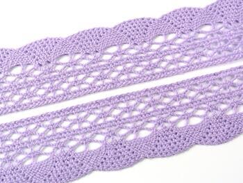 Cotton bobbin lace 75077, width 32 mm, purple III - 4