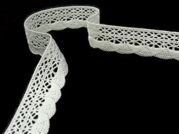 Bobbin lace No. 75077 toned white | 30 m - 4