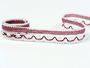 Bobbin lace No. 75079 white/red bilbery | 30 m - 4/4