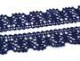 Cotton bobbin lace 75088, width 27 mm, blue - 4/4
