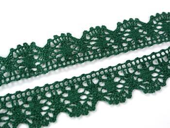 Cotton bobbin lace 75088, width 27 mm, green - 4