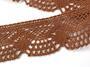 Cotton bobbin lace 75098, width 45 mm, cacao brown - 4/5