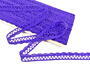 Cotton bobbin lace 75099, width 18 mm, purple/violet - 4/5