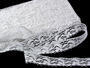 Cotton bobbin lace 75107, width 24 mm, white - 4/5