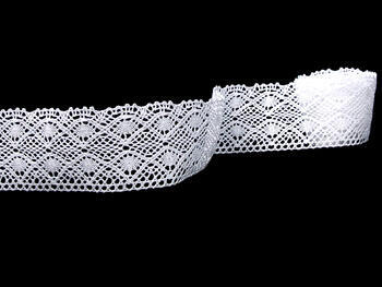 Cotton bobbin lace 75110, width 53 mm, white - 4