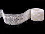 Cotton bobbin lace 75110, width 53 mm, white/ecru - 4/5
