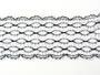 Cotton bobbin lace 75121, width 80 mm, white/black - 4/5