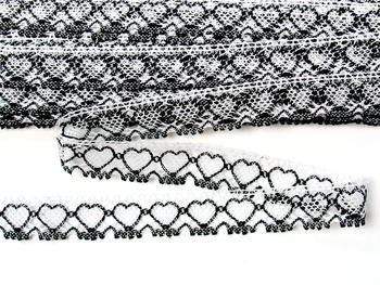 Bobbin lace No. 75133 white/black | 30 m - 4