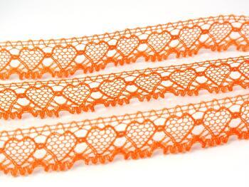 Cotton bobbin lace 75133, width 19 mm, rich orange - 4