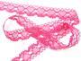 Cotton bobbin lace 75133, width 19 mm, fuchsia - 4/5