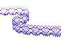 Cotton bobbin lace 75133, width 19 mm, purple - 4/4