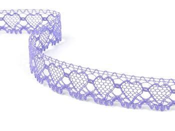 Cotton bobbin lace 75133, width 19 mm, purple II/lavender - 4