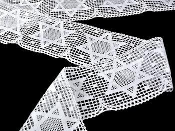 Cotton bobbin lace 75138, width 95 mm, white - 4
