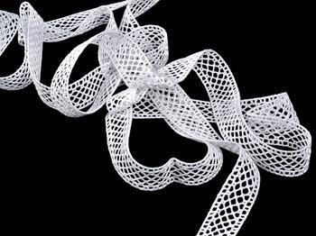 Cotton bobbin lace insert 75151, width 20 mm, white - 4
