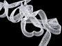Cotton bobbin lace insert 75151, width 20 mm, white - 4/6
